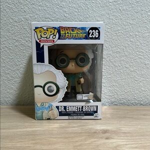 Funko Pop Back to the Future Dr. Emmett Brown with Blue and White